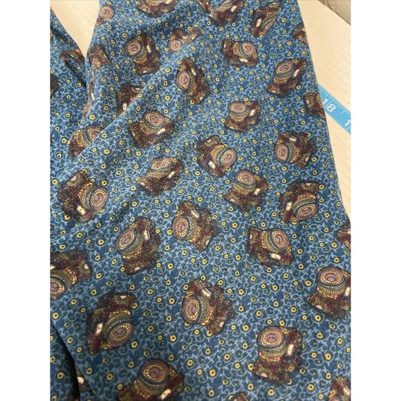 Lularoe One Size Photo Camera Leggings OS Blue High Rise - Picture 2 of 4